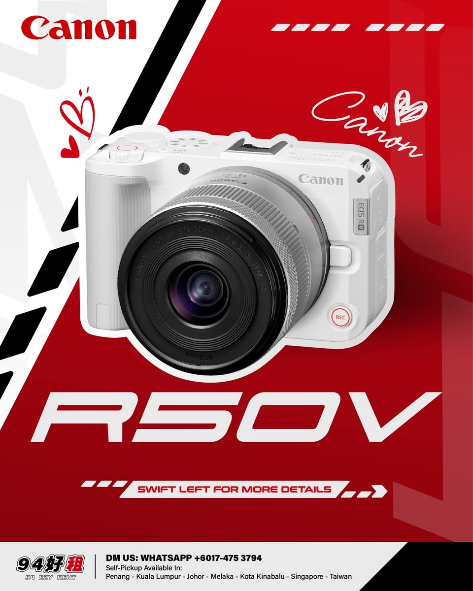 Canon R50 V available for rent at 94 Ezy Rent