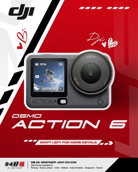 DJI Osmo Action 6 available for rent at 94 Ezy Rent