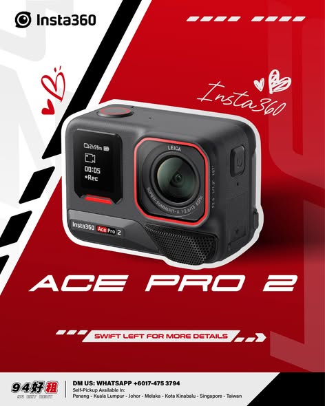 Insta360 Ace Pro 2 available for rent at 94 Ezy Rent