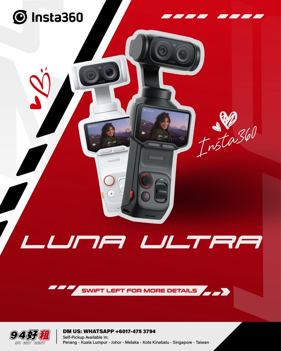 Insta360 Luna Ultra available for rent at 94 Ezy Rent