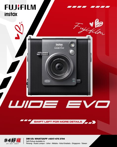Instax Wide Evo available for rent at 94 Ezy Rent